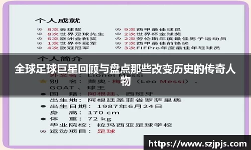 全球足球巨星回顾与盘点那些改变历史的传奇人物